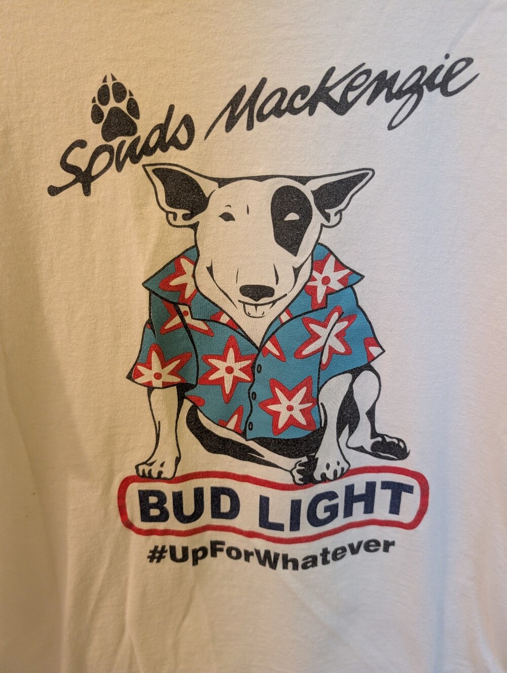 2014 Spuds Mckenzie # Up For Anything Bud light Tee